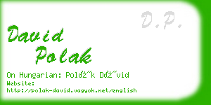 david polak business card